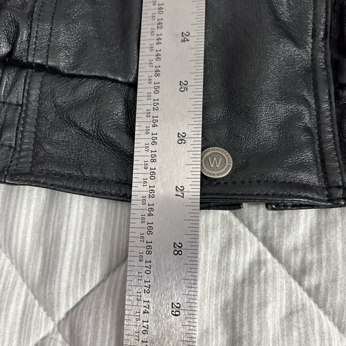 Giacca pelle Wilson vintage uomo grande nera foderata Thinsulate bomber invernale - Foto 12 di 17