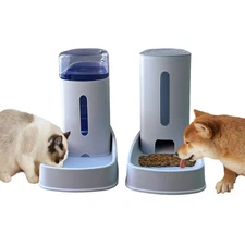 Automatic Dog Cat Feeder and  Water Dispenser Dog Cat Food Bowl and Water Bowl