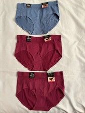 NEW Bali Comfort Revolution Modern Seamless Brief Panty 3 Pair Xlarge 8 DFMSBF