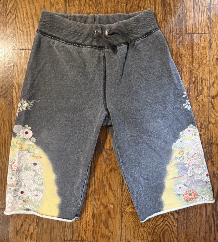 Pantalones deportivos recortados Y2K Lucky Brand raros 2T niña asiática boho lotus Foto 2 de 4