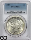 1923 Peace Dollar PCGS MS 65 Frosty Mint Luster