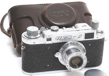 FED USSR Fed-2 Pre-Series square rangefinder window film camera w. Fed 3.5/50mm