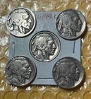 1920 S - 1934 D -1935 P -1936 P -1937 P   Indian Head Buffalo Nickels  Lot of 5￼
