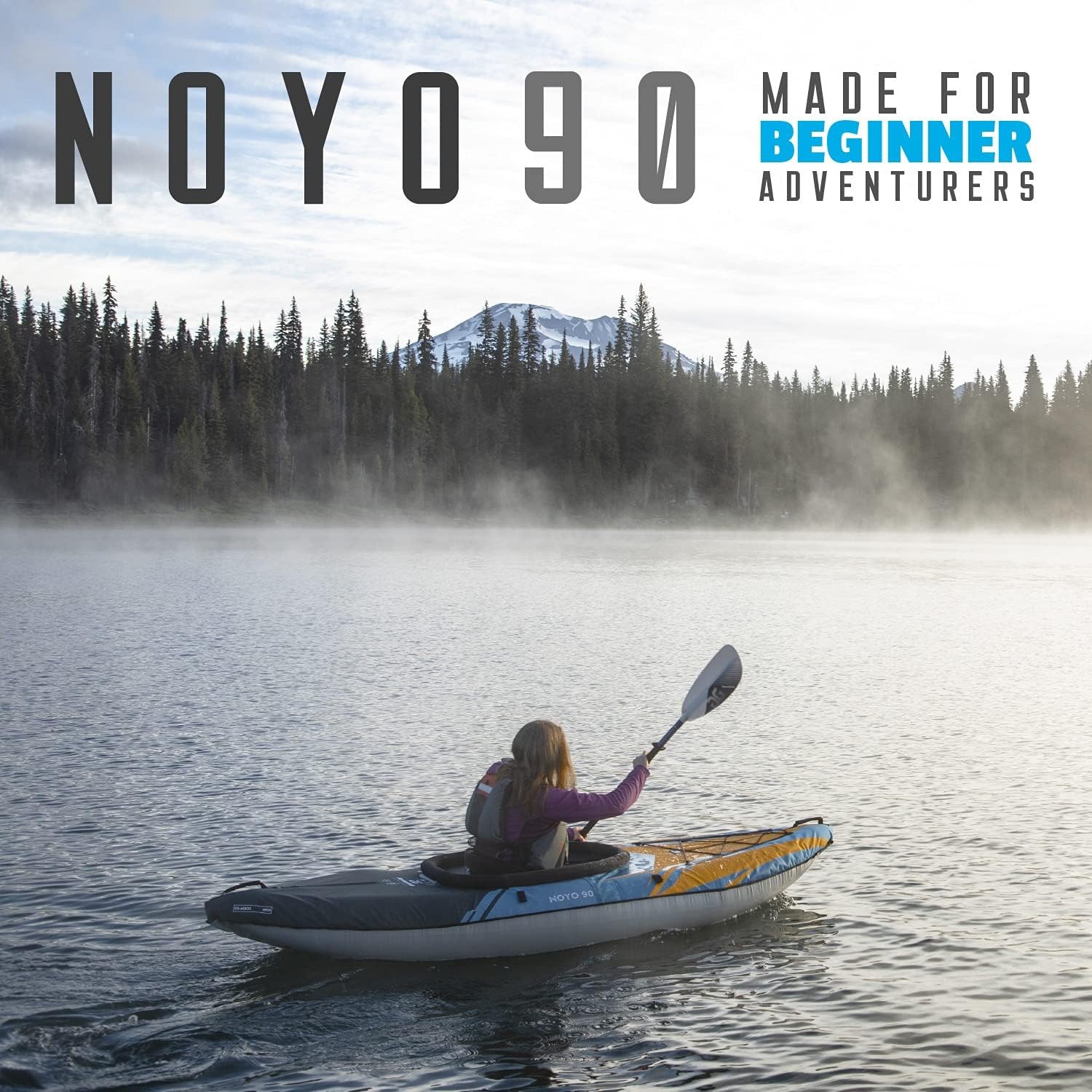 Aquaglide Noyo 90 Inflatable Kayak 1 Person Touring Kayak with - Scratch & Dent