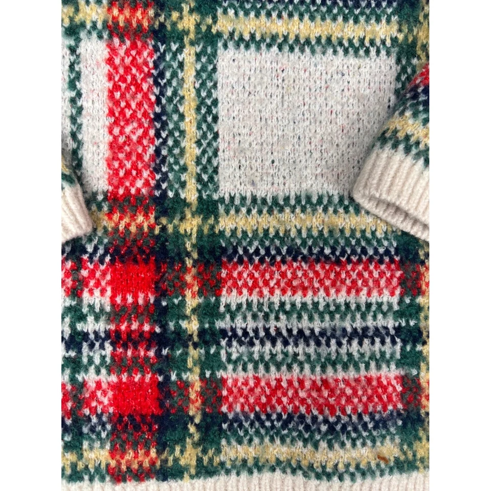 Suéter Pullover Niños H&M a Cuadros Invierno Rojo Verde Vacaciones Talla 2T Pullover Foto 2 de 4