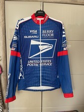 Maglia Lance Armstrong Nike USPS Team Trek Cycling LS maglietta zip top bici taglia L