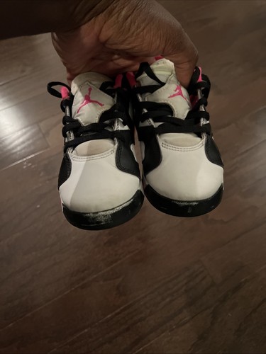 Nike Air Jordan 6 Retro Girls Size 1Y Pink Athletic Shoes Sneakers DV3528-061 - Picture 5 of 6