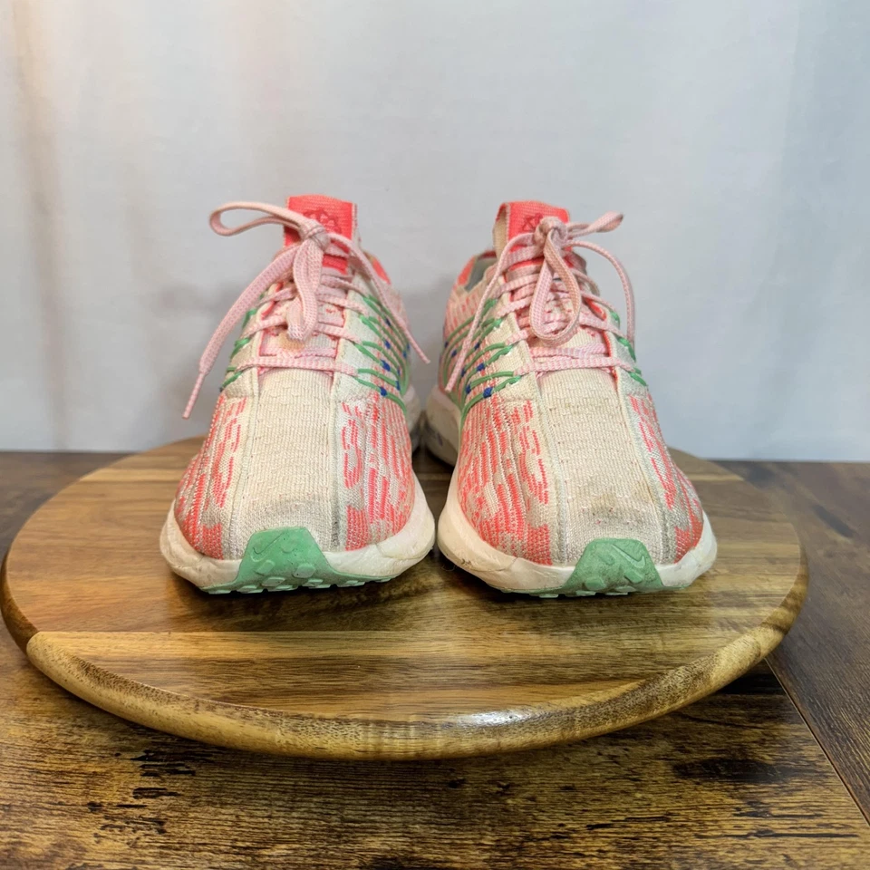 Nike Running Shoes Womens Size 8.5 Pink Green ZoomX Lightweight Racer FJ4566-100 - Image 2 of 4