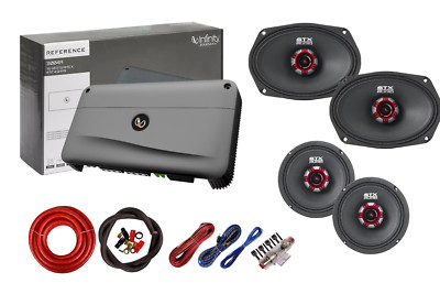 Infinity Ref-3004A Amp + STX Audio 850W X65.2R & 950W X69.2R Speakers + Amp Kit