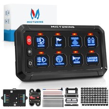 8/12 Gang Switch Panel Circuit Control Relay System For OffRoad Marine Truck 12V