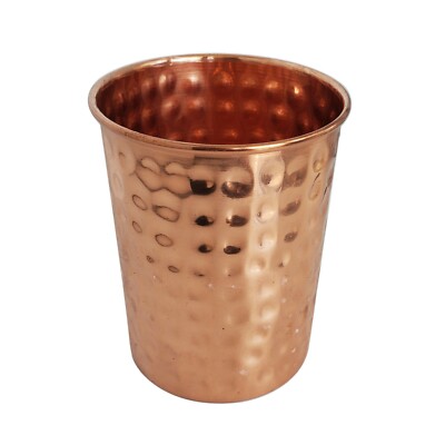 Pure Copper Cup 275 ml Tumbler Glass Mug Holistic Health Yoga American Ayurveda