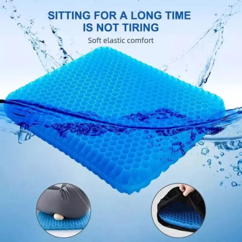 Honeycomb Breathable Gel Seat Cushion Cooling Double Thick Egg Sitting Pad Mat - Picture 2 of 8