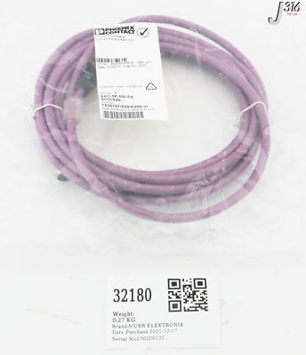 うさ 32180 MURR ELEKTRONIK BUS SYS CABLE, 1538157/920/4M SAC-5P-MS-FS