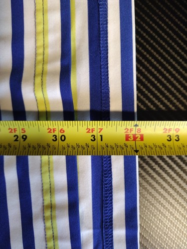 Ping Polo Shirt Blue Yellow White Striped Short Sleeve Size M - Picture 7 of 8