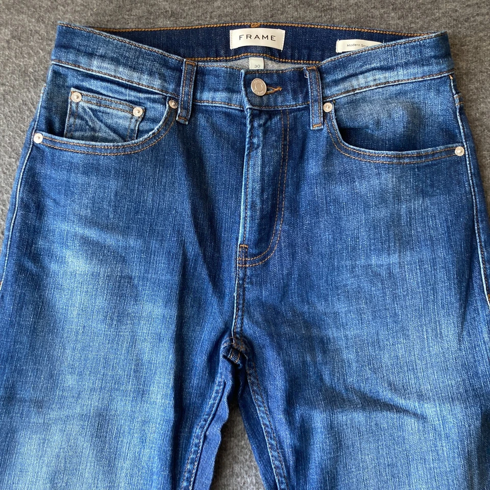 Frame Pacific View Modern Straight Jeans Mens 30X33 Blue - Image 2 of 4