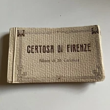 Vintage Postcard Book Album Complete 20 Photos / Cards Certosa Di Firenze Italy