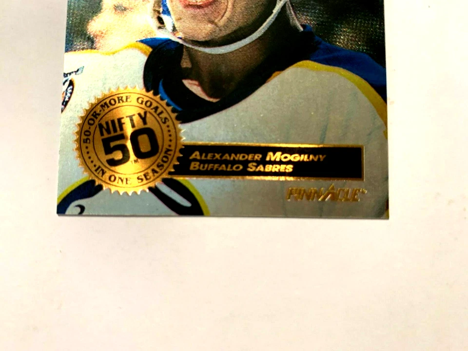 Pinnacle Nifty-50 1993-94 (promoción) Alexander Mogilny #2 sables, ¡sin precio base! Foto 3 de 4