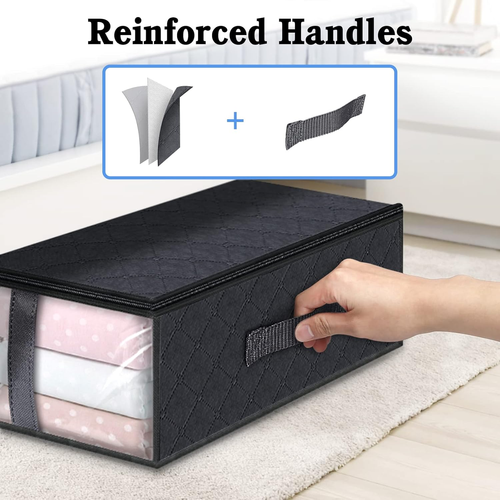 Storage Bins Clothes Storage, Foldable Blanket Storage Bags, under Bed Storage C - Picture 4 of 12