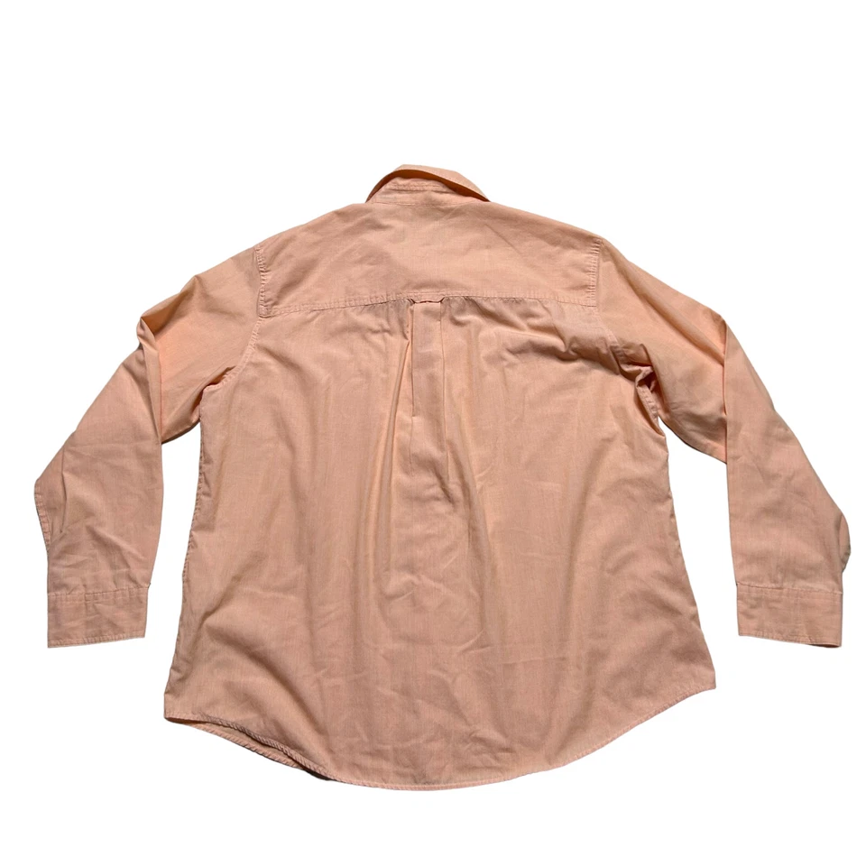 Camisa Ralph Lauren Chaps Para Hombres XL Naranja Manga Larga Fácil Cuidado Abotonada Informal Foto 3 de 4