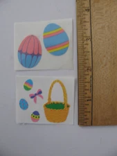 Mrs. Grossman's EASTER BASKET & EGGS 2 Mods Each Mod 2" X 1.5" NOS