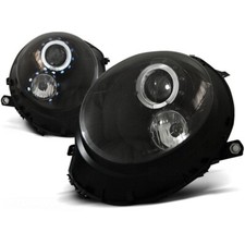 Fari Angel Eyes LED Nero per Mini Cooper 2006 al 2014
