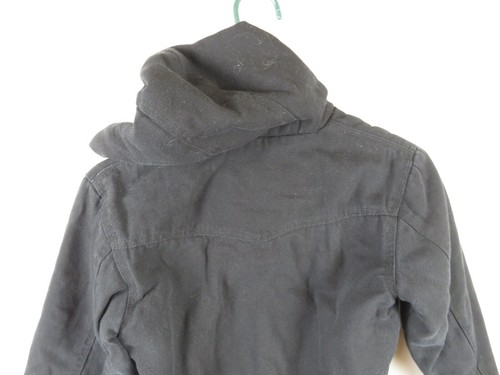 Roper Jacket hooded Lined Full Zip Kids Black Work Wear Canvas Sz M 7/8 - Picture 9 of 9
