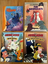 Vintage Disney HC Books Lot of 4 "Aristocats, Mickey Mouse & Nemo"