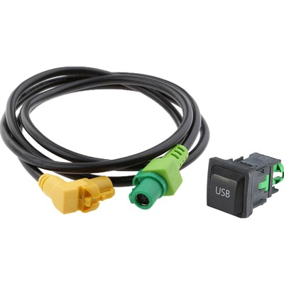 Black USB Car Switch With Cable For RCD510 RCD310 VW Golf/GTI/R MK5 MK6 Jetta