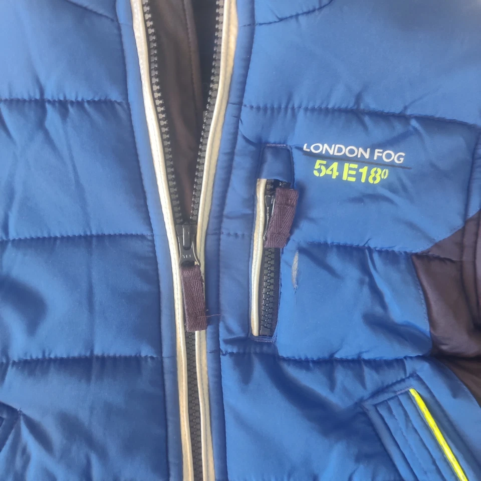 Nuevo con etiquetas Traje de nieve de invierno con capucha London Fog Boy s 2 piezas azul talla S/4 $125 3D93 Foto 4 de 4