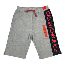 Calvin Klien Jeans - Boys Activewear Jogger Sweat Shorts - Gray - Medium 10/12