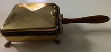 Rare Vintage Antique Brass Silent Butler Base 5.5" Sq Handle 5.5" Height 2"
