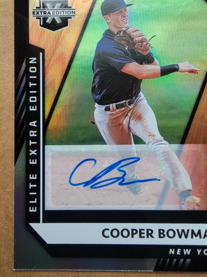Cooper Bowman 2021 Panini Elite Extra Edition Autograph Baseball Card #122 - Image 4 of 4