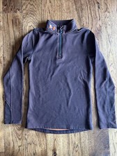 Under Armour Youth Small Org/blk Long Sleeve 1/4 Zip Pullover Fitted Cold Gear