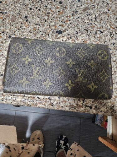 Auth. LOUIS VUITTON Brown Monogram Canvas Leather Sarah Long Envelope Wallet - Picture 2 of 12