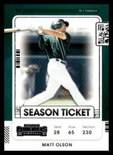2021 Panini Contenders  Matt Olson #47 Oakland Athletics Baseball Card