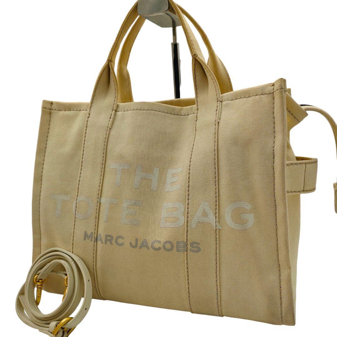 MARC JACOBS 2Way Zatot Tote Bag Canvas Beige Authentic MARC JACOBS 2Way Zatot Tote Bag Canvas Beige Authentic