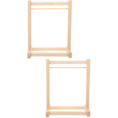 Set of 2 Hanger Accessories Mini Clothes Rack for Dolls Wadrowwooden Racks Baby - Picture 7 of 12