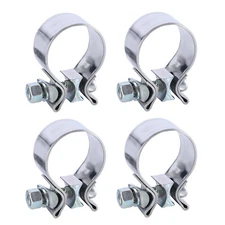 4pcs 3" Stainless Steel Exhaust Lap Joint Clamp Butt Narrow Band Seal Muffler