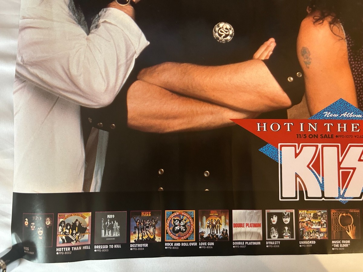 Kiss / Hot In The Shade 1989 Japan Original Promo Poster B2