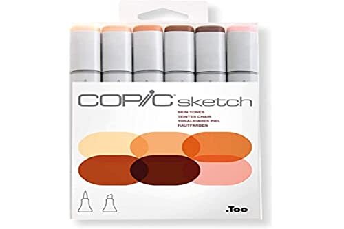 COPIC Sketch - Set di 6 adesivi per unghie (C6Q)