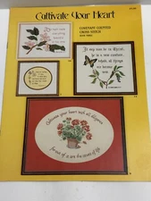 Cultivate Your Heart Cross Stitch Chart Religious Flowers Butterfly Bible Verses