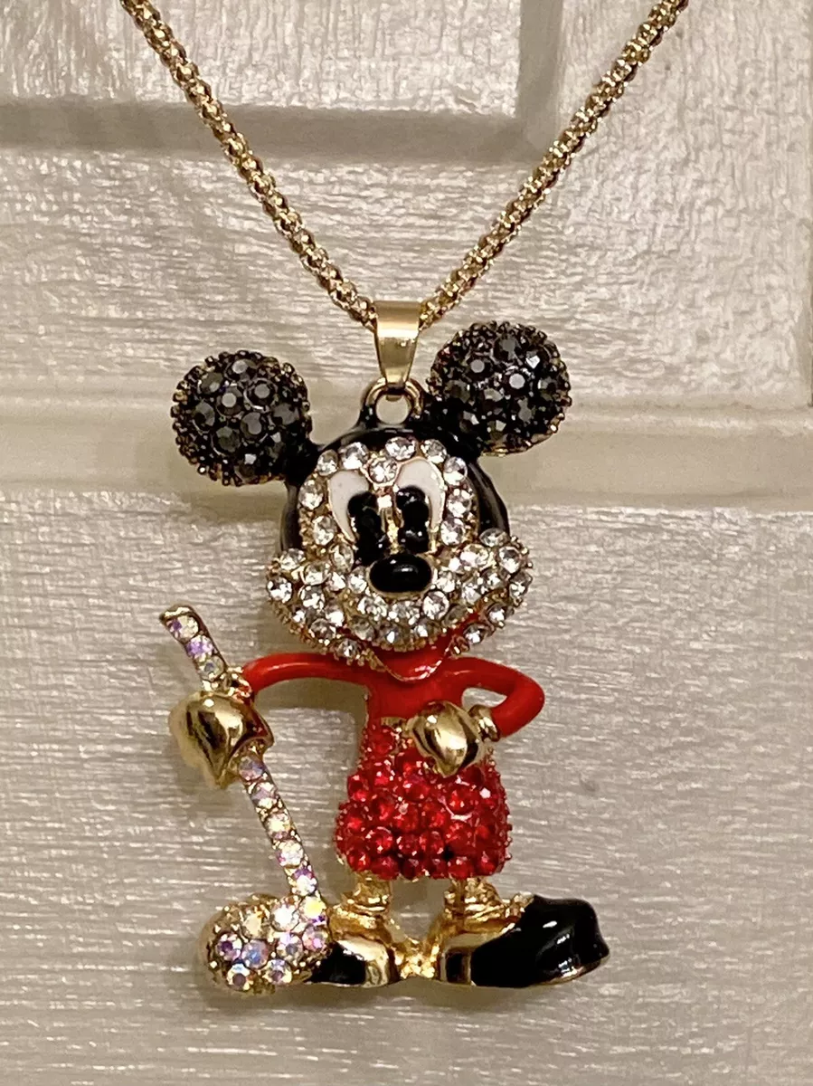 Betsey johnson mickey mouse cheap necklace
