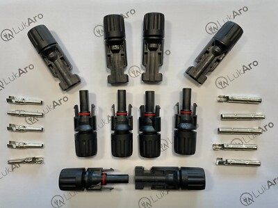 Solarpanel Steckverbinder - Wasserdicht Stecker & Buchse mit Stiften als Paar