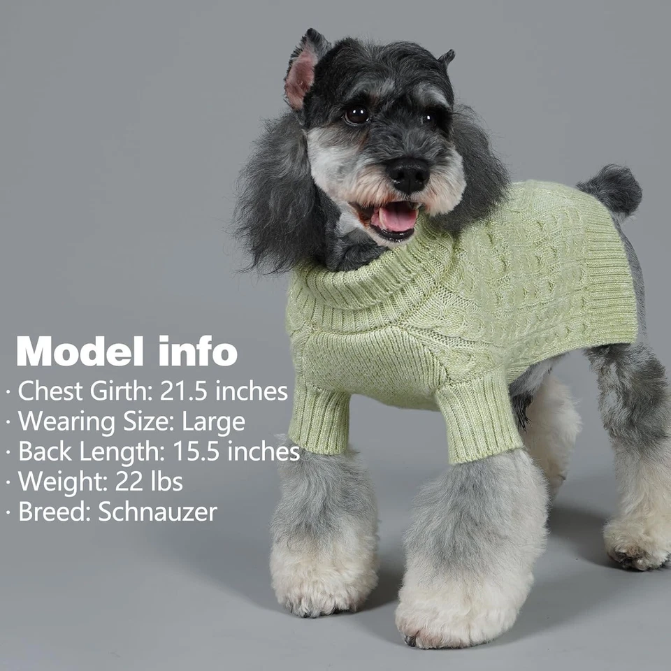 Suéter para Perros KYEESE Invierno Ropa para Perros Pullover Tejido con Hilo Dorado Fino Foto 4 de 4