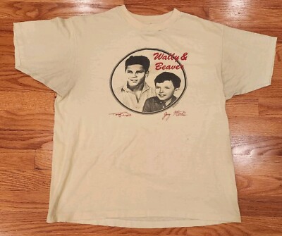 Leave It to Beaver Shirt XL (46-48) Wally & Beaver Preowned 80's Yellow Hanes