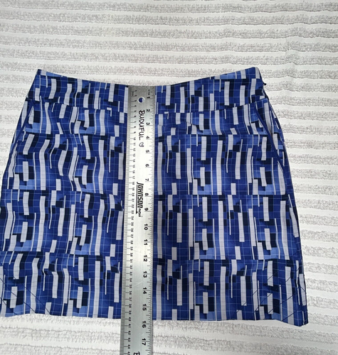 Gonna donna Annika Cutter & Buck taglia 6 blu stampa astratta golf skort elasticizzata - Foto 8 di 8