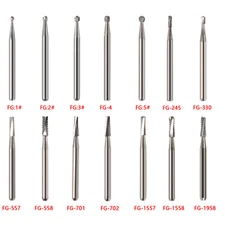 10-100pcs Dental Tungsten Carbide FG Burs Round Bur For High Speed Handpiece
