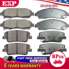 Front Rear Ceramic Brake Pads Kit for Chevy Blazer Traverse GMC Acadia Enclave