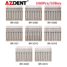 AZDENT 100Pcs Dental Diamond Burs Ball Type For High Speed Handpiece FG 1.6mm