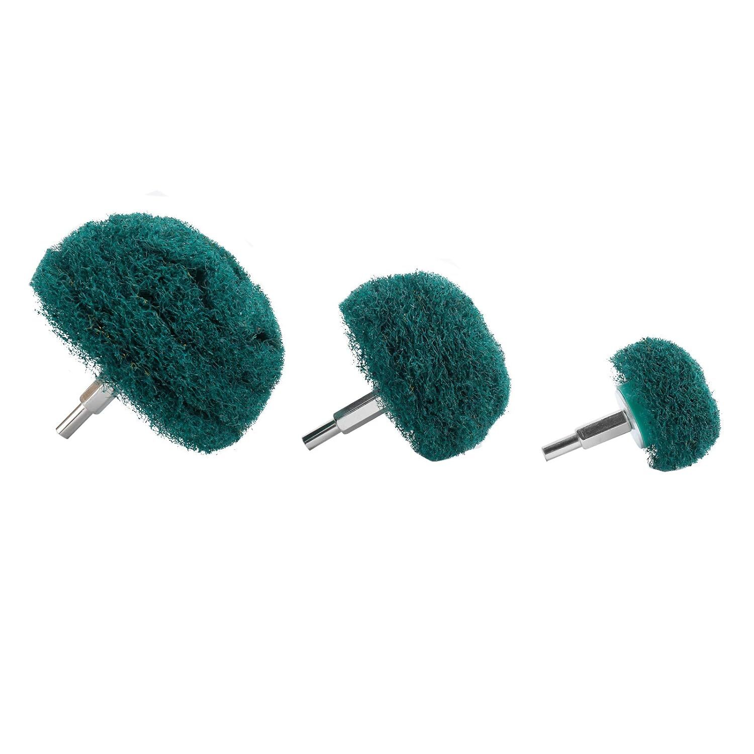 7PCS Abrasive Polishing Buffing Wheel Drill Attachment with 1/4" Shank 180# Grit